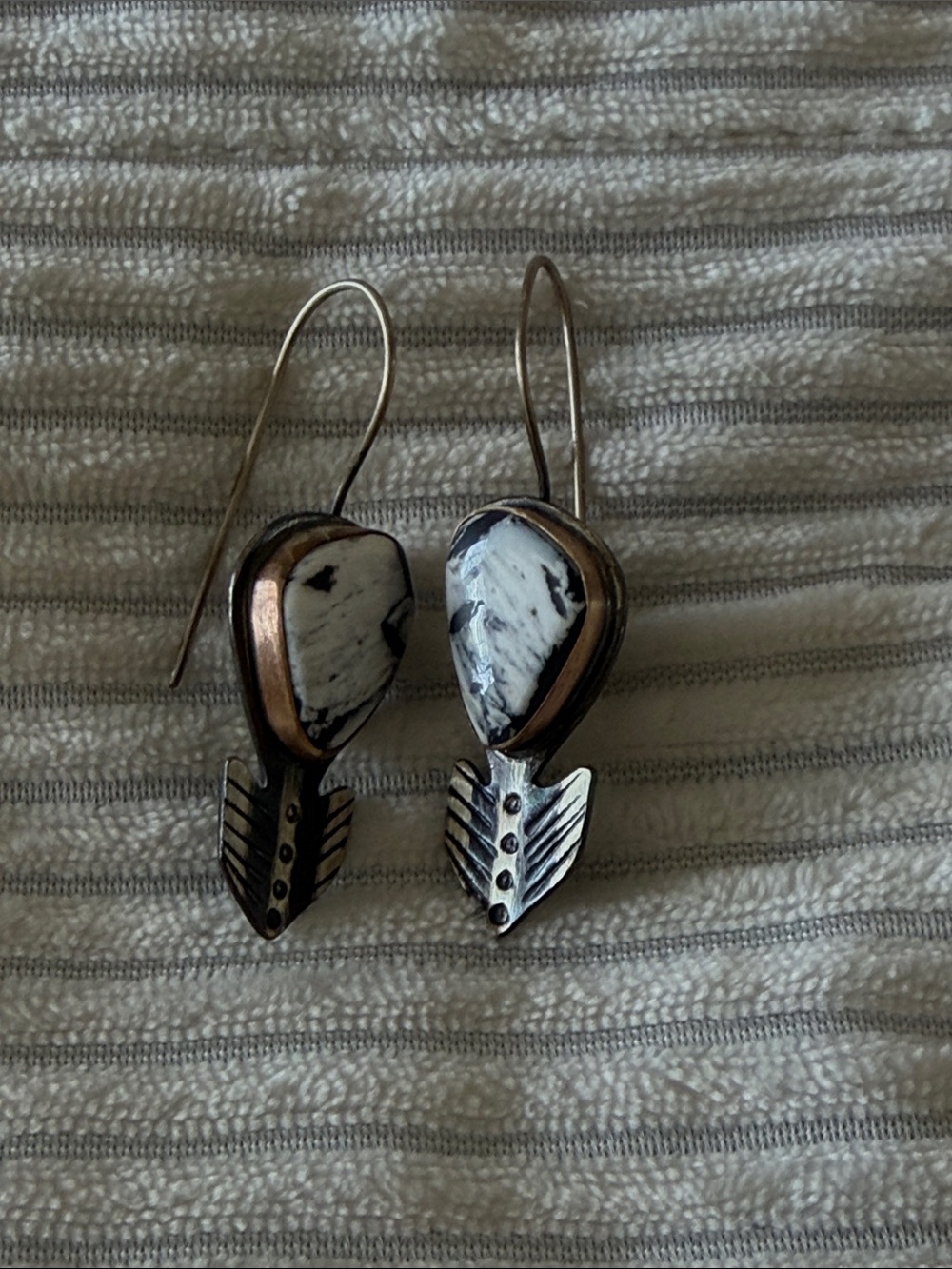 The stray arrow buffalo turquoise earrings